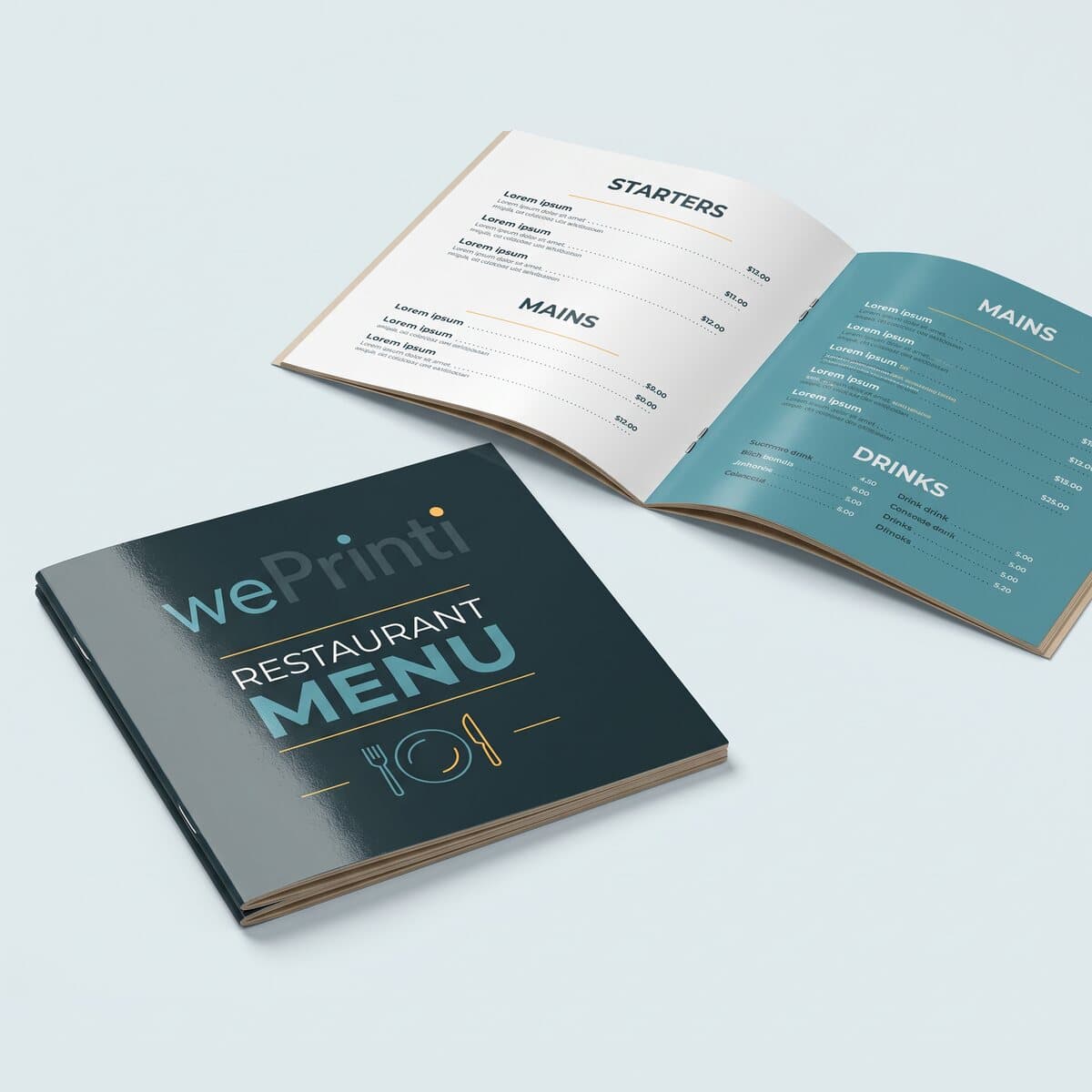 Menus agrafés pelliculés