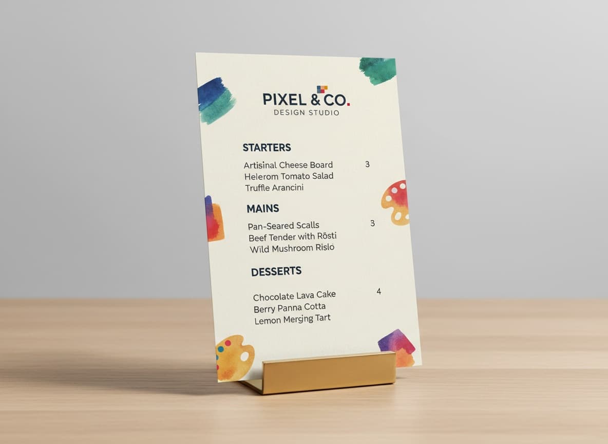 Menus imprimés